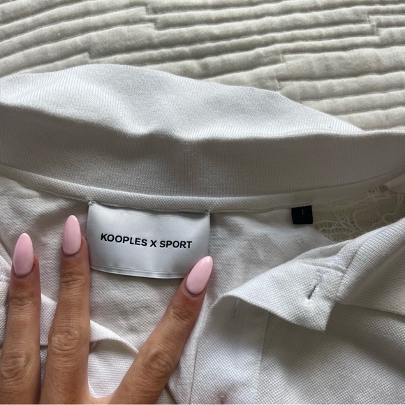 The Kooples White Lace Polo - Picture 4 of 6